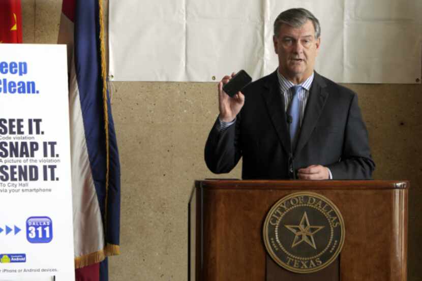 Mayor Mike Rawlings said the new app makes it easier for residents — including him — to...