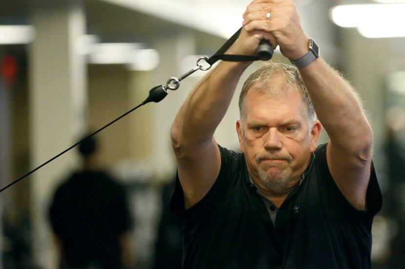 Chef Kent Rathbun works out at Equinox Fitness in Dallas.