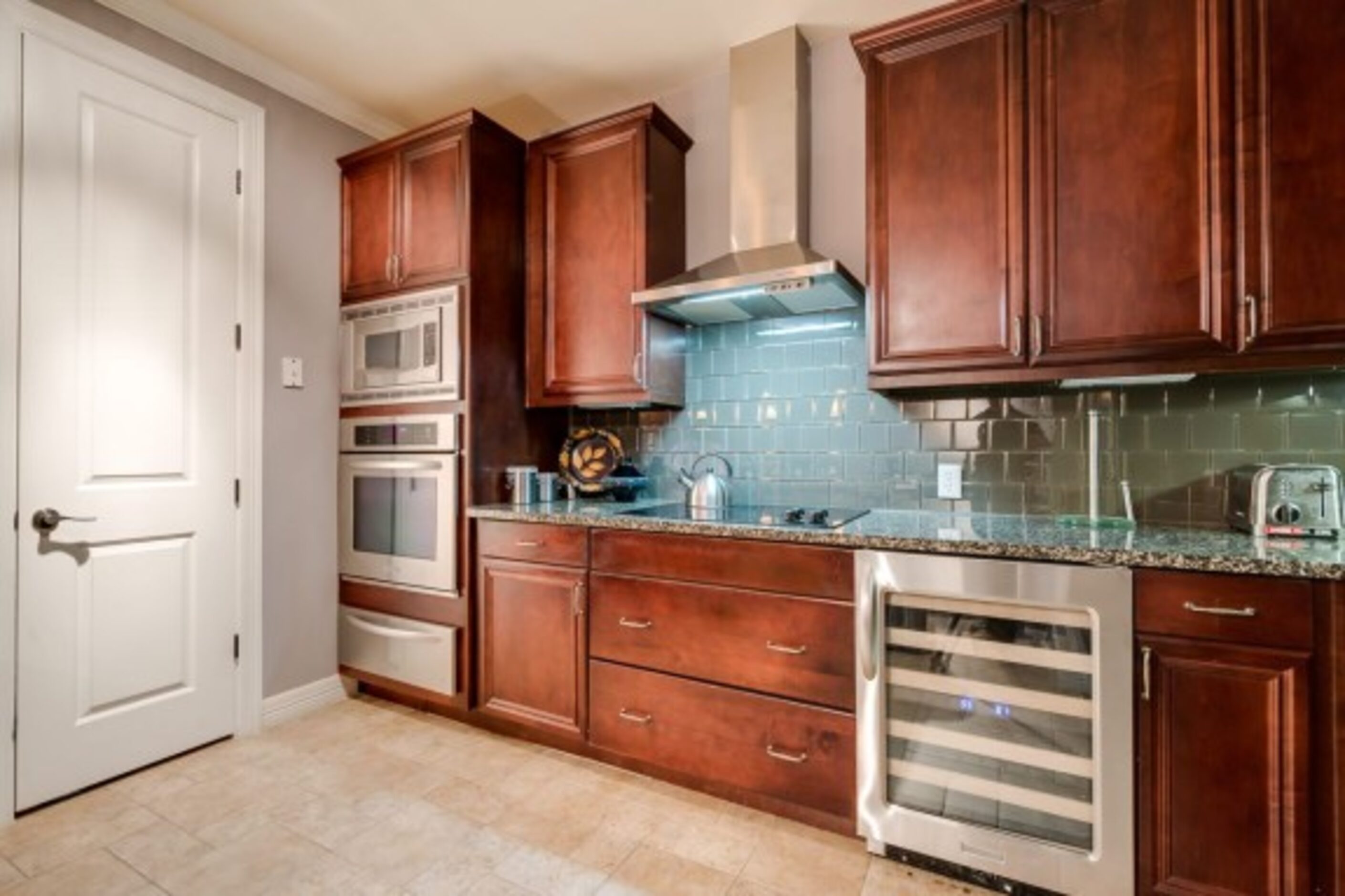 The condo's kitchen.