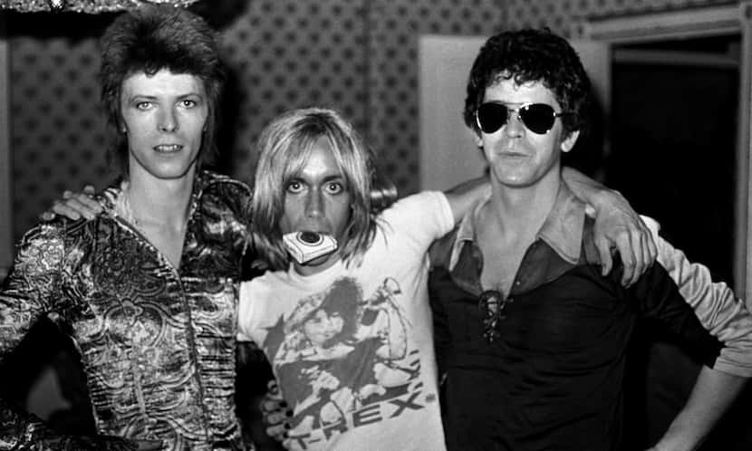 David Bowie (left), Iggy Pop (center) and Lou Reed in London in 1972.