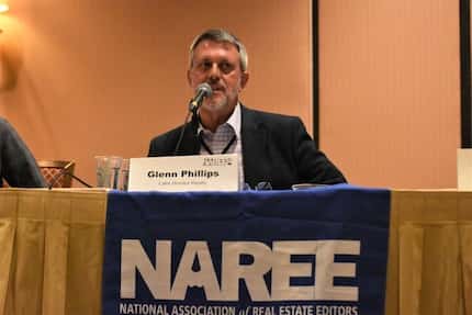 Glenn Phillips, CEO of Lake Homes Realty, speaks at the annual National Association of Real...