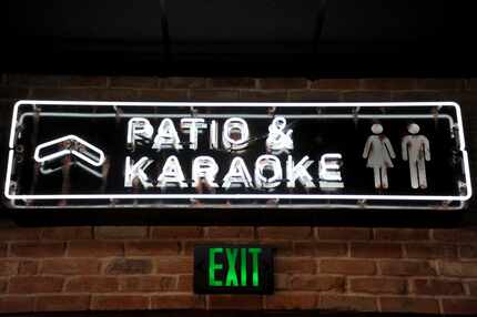 Upstairs features four themed karaoke rooms. 