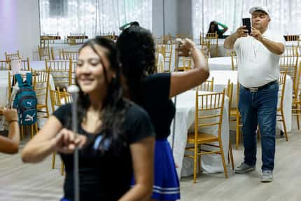 Mario Bonilla, executive director and founder of the Comite Civico Centroamericano (right),...