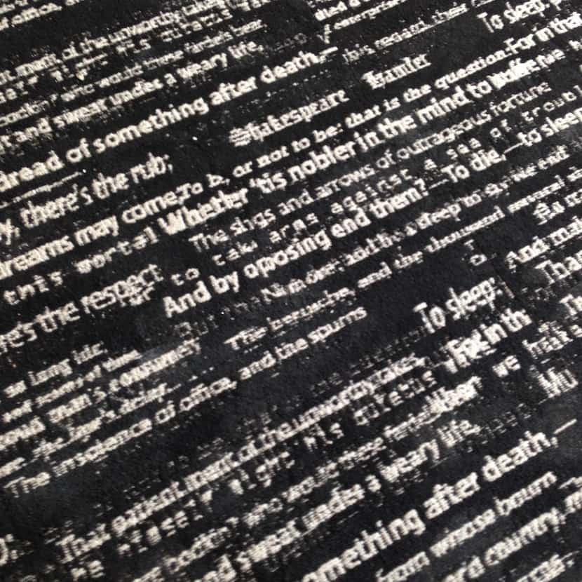Carpet in the Lorenzo Hotel has Shakespeare quotes. (Steve Brown/Staff)