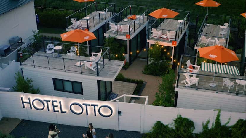 Tim Love's Hotel Otto is an eight-bungalow micro-resort assembled from shipping containers.