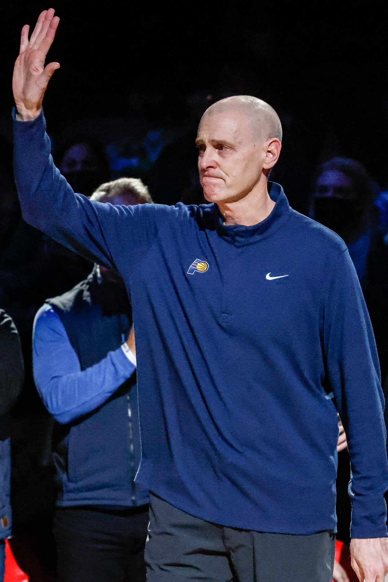 Indiana Pacers coach Rick Carlisle during before a game against the Dallas Mavericks at the...