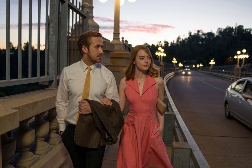 Ryan Gosling as Sebastian and Emma Stone as Mia in a scene from the movie "La La Land"...