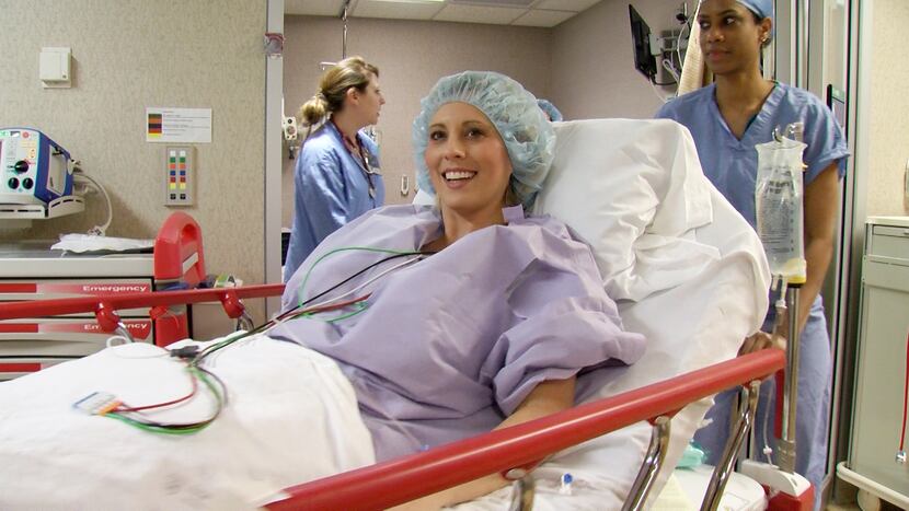 Ericka Downey, shown before Tuesday's transplant, was Gillispie's donor.