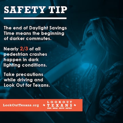 A safety tip graphic with a woman behind the wheel of a car. The tip reads "The end of...