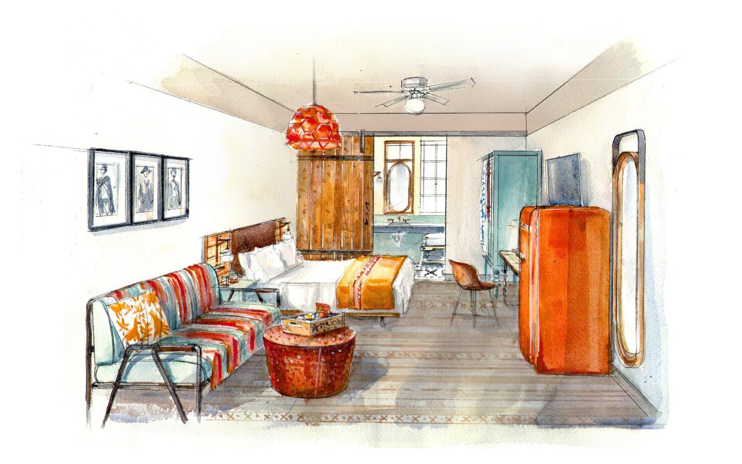 The Texican Court hotel in Irving will have interiors with a Texas and Southwestern style.