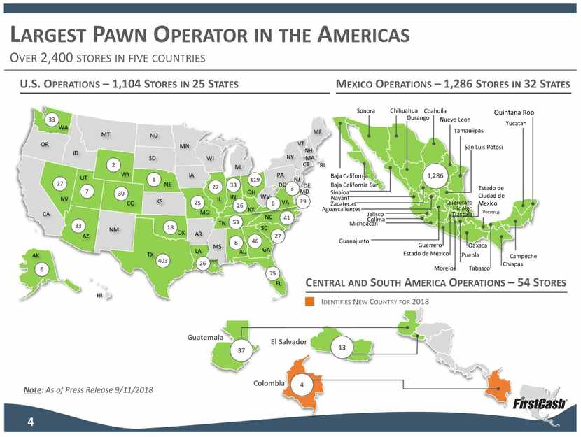 This map in FirstCash's most recent investor presentation shows its expanding footprint.