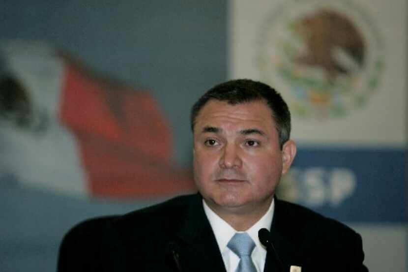 Genaro García Luna durante una conferencia de prensa en la Ciudad de México en el 2007.