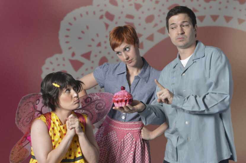 Shown here, left to right: Emily Lockhart (as Pinkalicious), Natalie Weaver (as Mrs....