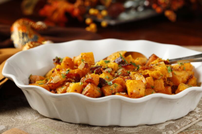 Peeled, diced butternut squash from the store helps make this traditional side dish a snap.