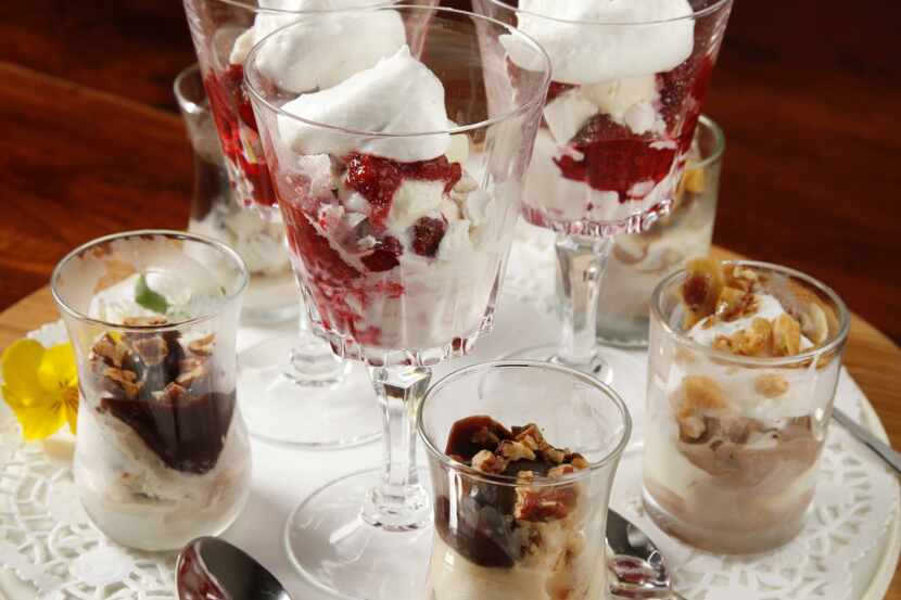 A variety of mini sundaes lets guests choose what flavor combination intrigues them the most.