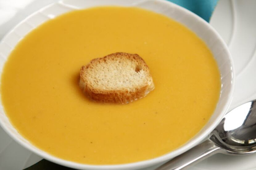 You can do much of the preparation for Parmigiano Reggiano and Butternut Squash Soup a day...