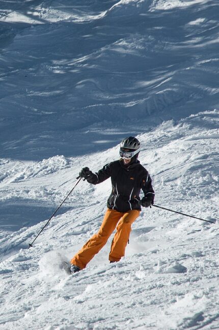 A skier tackles Copper Mountain's moguls.  This season the Colorado resort will open two new...