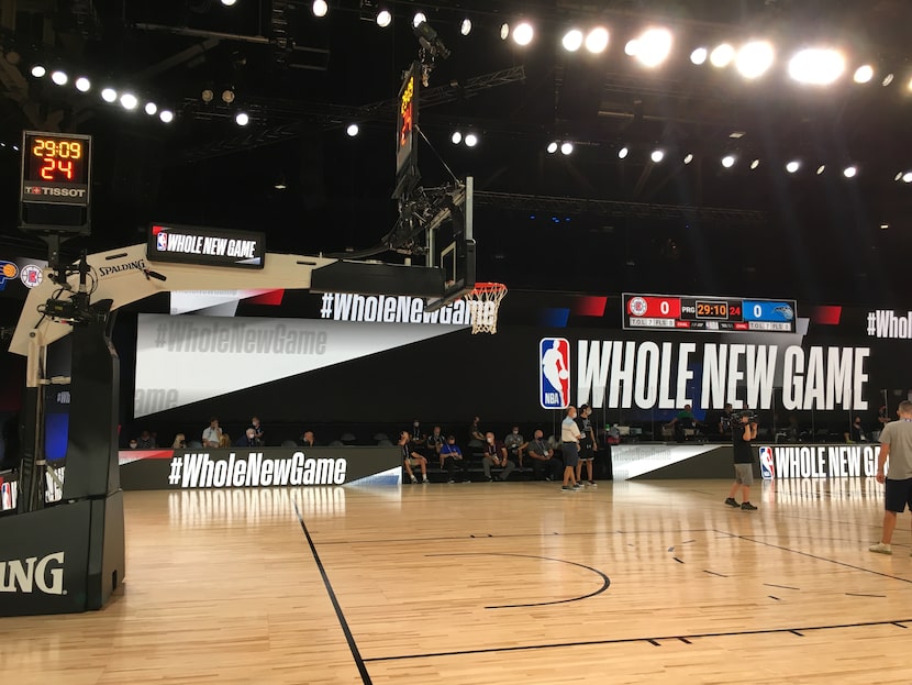 Reporters, including Mavericks beat writer Brad Townsend, were given a tour of "The Arena"...