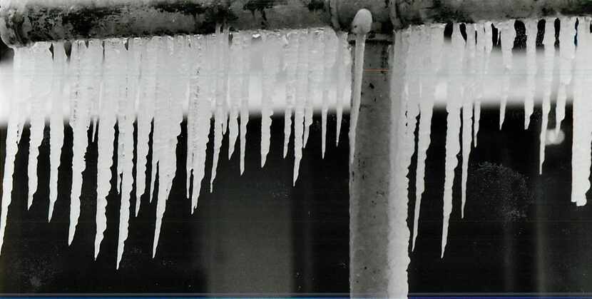 A photo of icicles from Dec. 25, 1983.