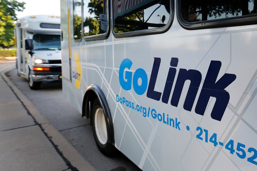 DART's GoLink service waits for customers at the Parker Road transit station in Plano.