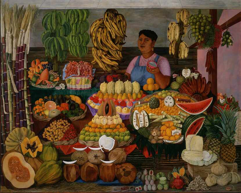 Obra de Olga Costa: La vendedora de frutas. Cortesía DMA