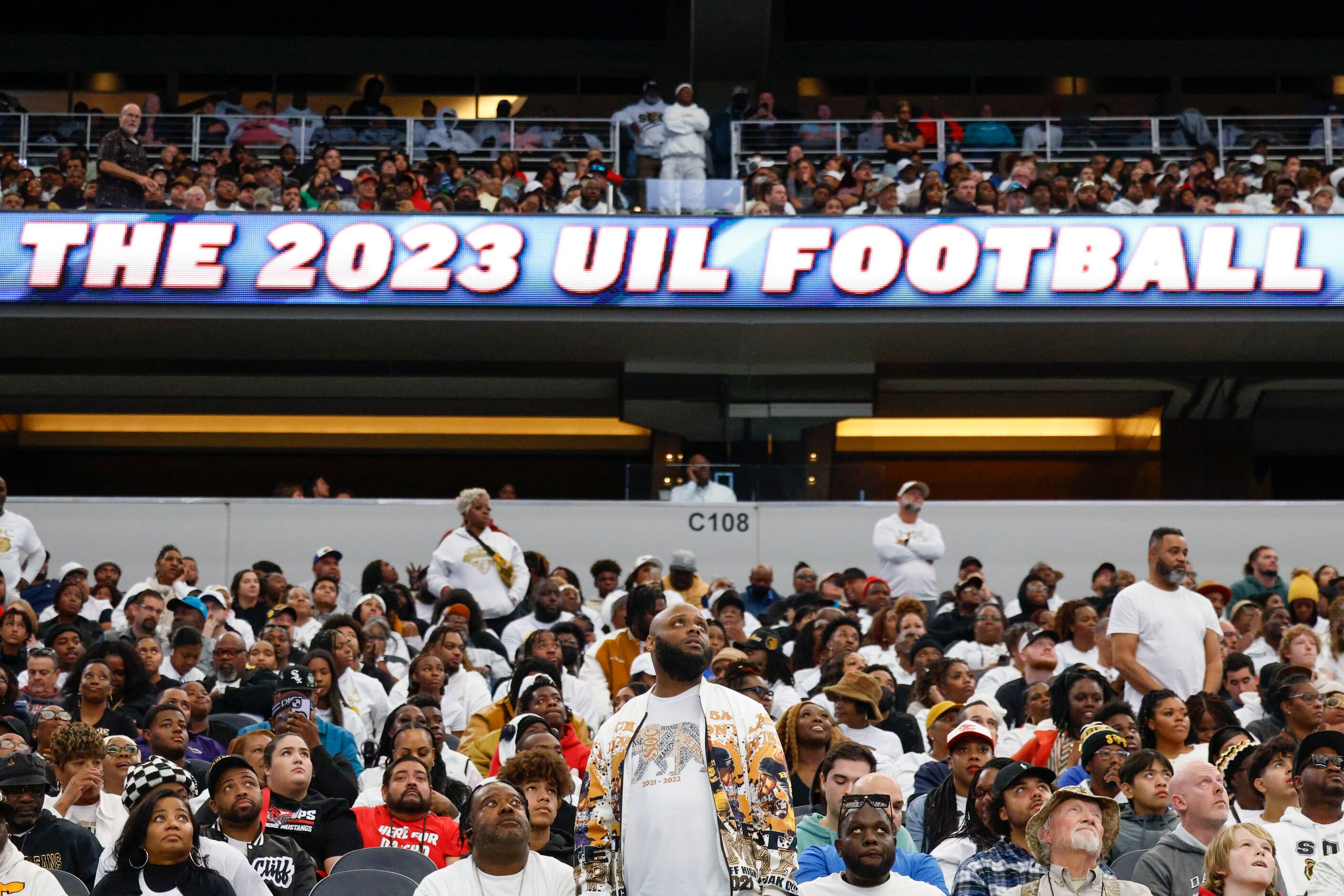 South Oak Cliff fans look dejected towards the end of the fourth quarter following the...