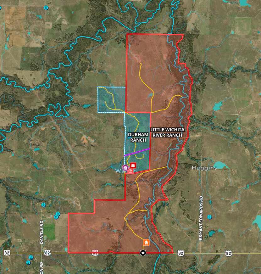 The Little Wichita and Durham ranches are adjoining properties.