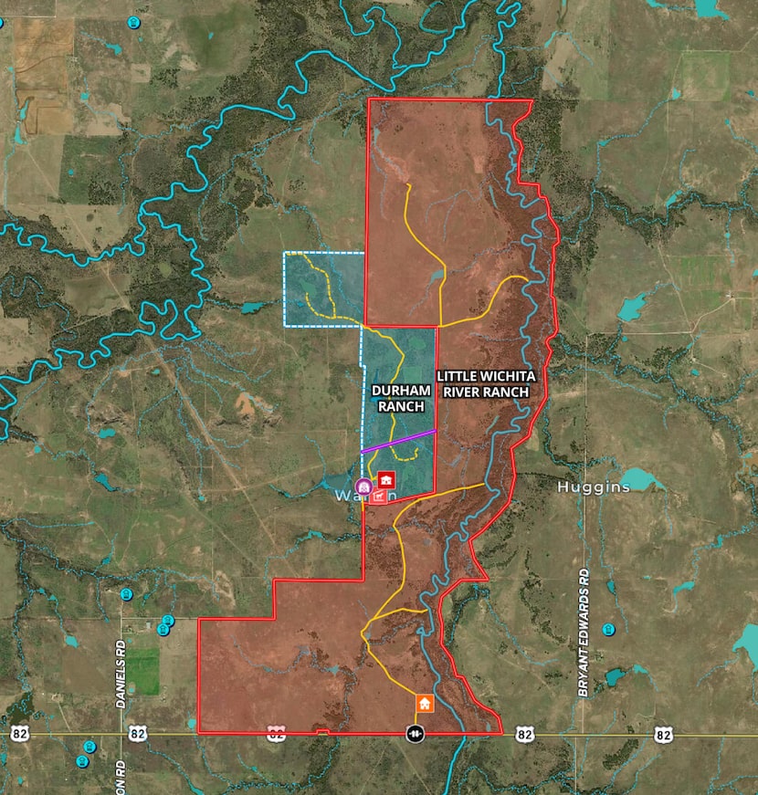 The Little Wichita and Durham ranches are adjoining properties.