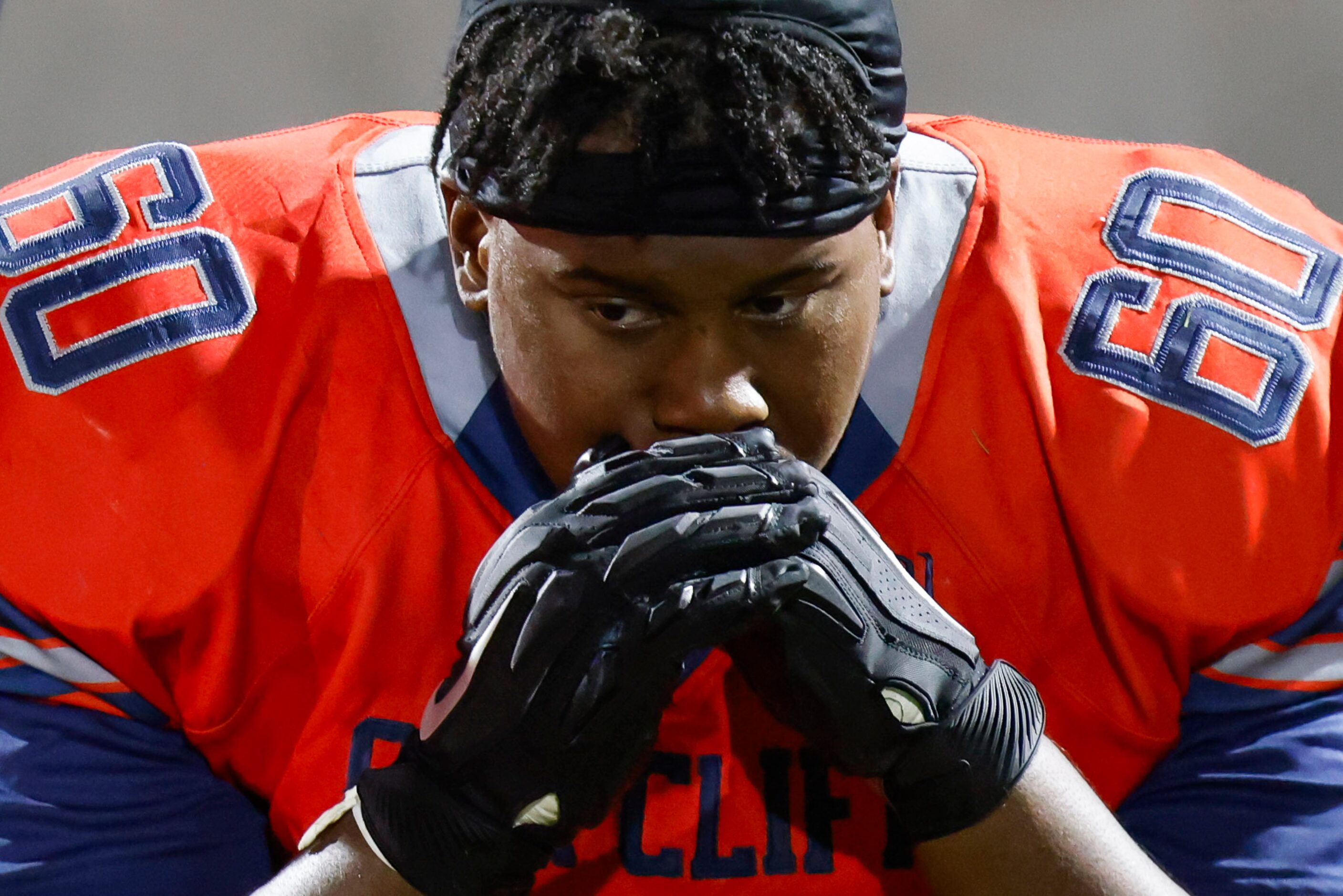 Kimball’s Joshua Lewis looks disappointed after their loss against Carter high during the...