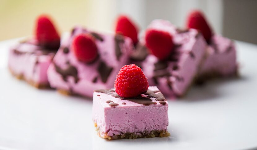 Dragon fruit dessert bars made by Cat Ruehle