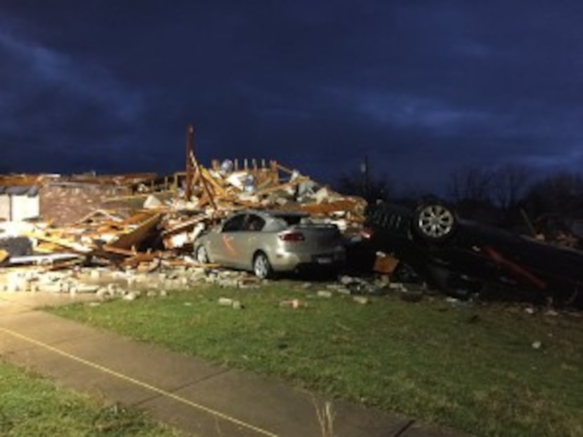  A view of the damage in Ovilla (KXAS-TV)