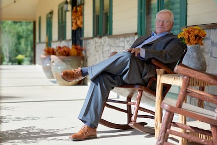 Dale Hansen, the longtime sportscaster of WFAA, an ABC affiliate in Dallas, at his home in...