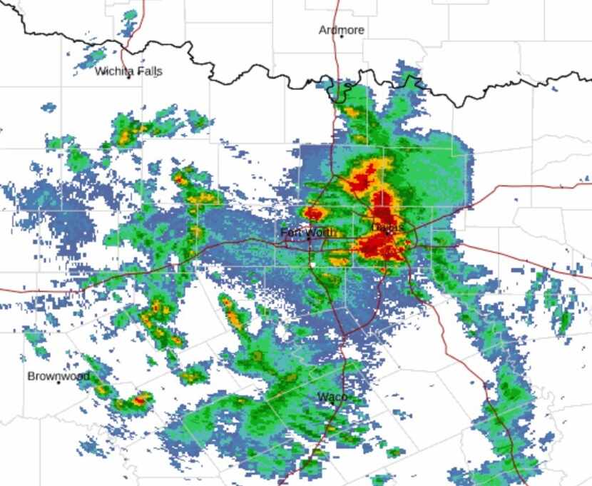 The Dallas-Fort Worth area is expected to see storms, some of which may be severe, Wednesday...