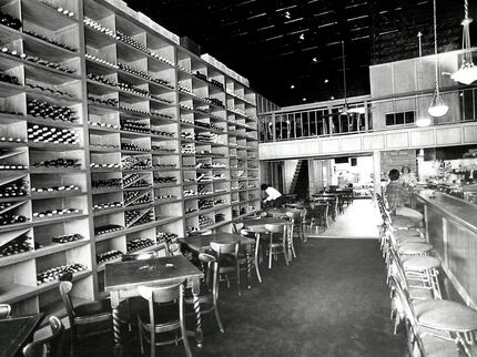 This archival photo shows The Wine Press, a wine bar that opened "after the rough and tumble...