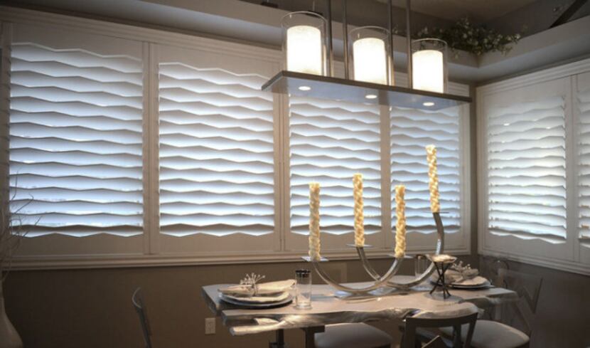 The innovative louvers of Texton's Mirage Shutters bend the light into unique patterns at a...