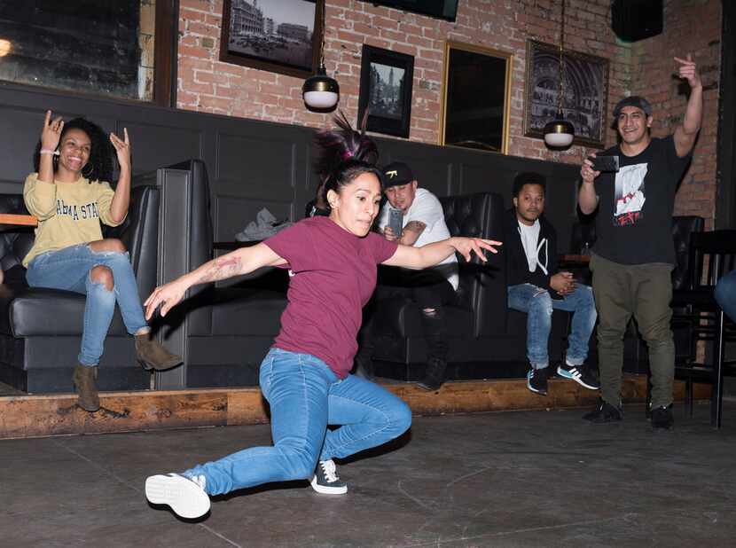 Jennifer Gonzales competes in a hip-hop dance competition at Independent Bar and Kitchen.
