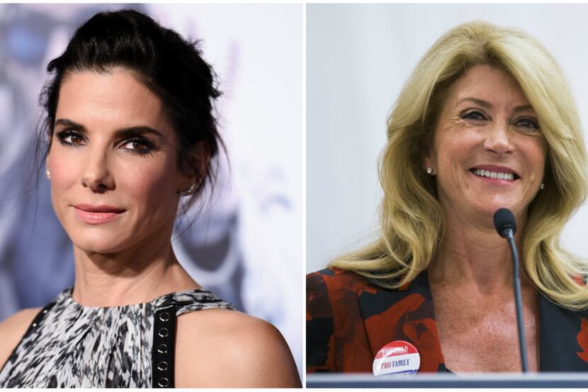 Sandra Bullock (left) is poised to play former Sen. Wendy Davis in the new movie "Let Her...