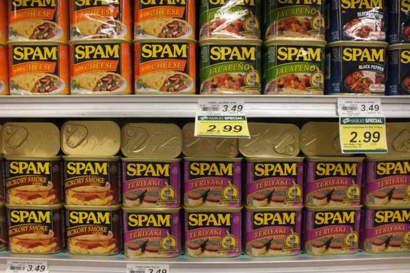 
A dozen types of Spam are available at Hawaiian supermarkets. A chorizo version will soon...