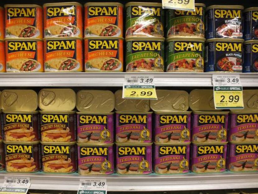 
A dozen types of Spam are available at Hawaiian supermarkets. A chorizo version will soon...