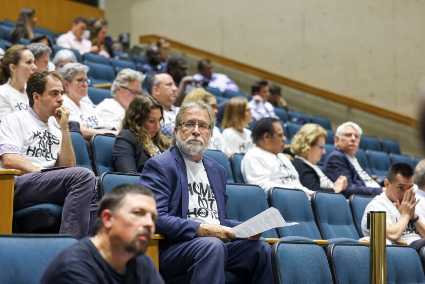 Ed Zahra (center) listened to a virtual public speaker who was in favor of short-term...