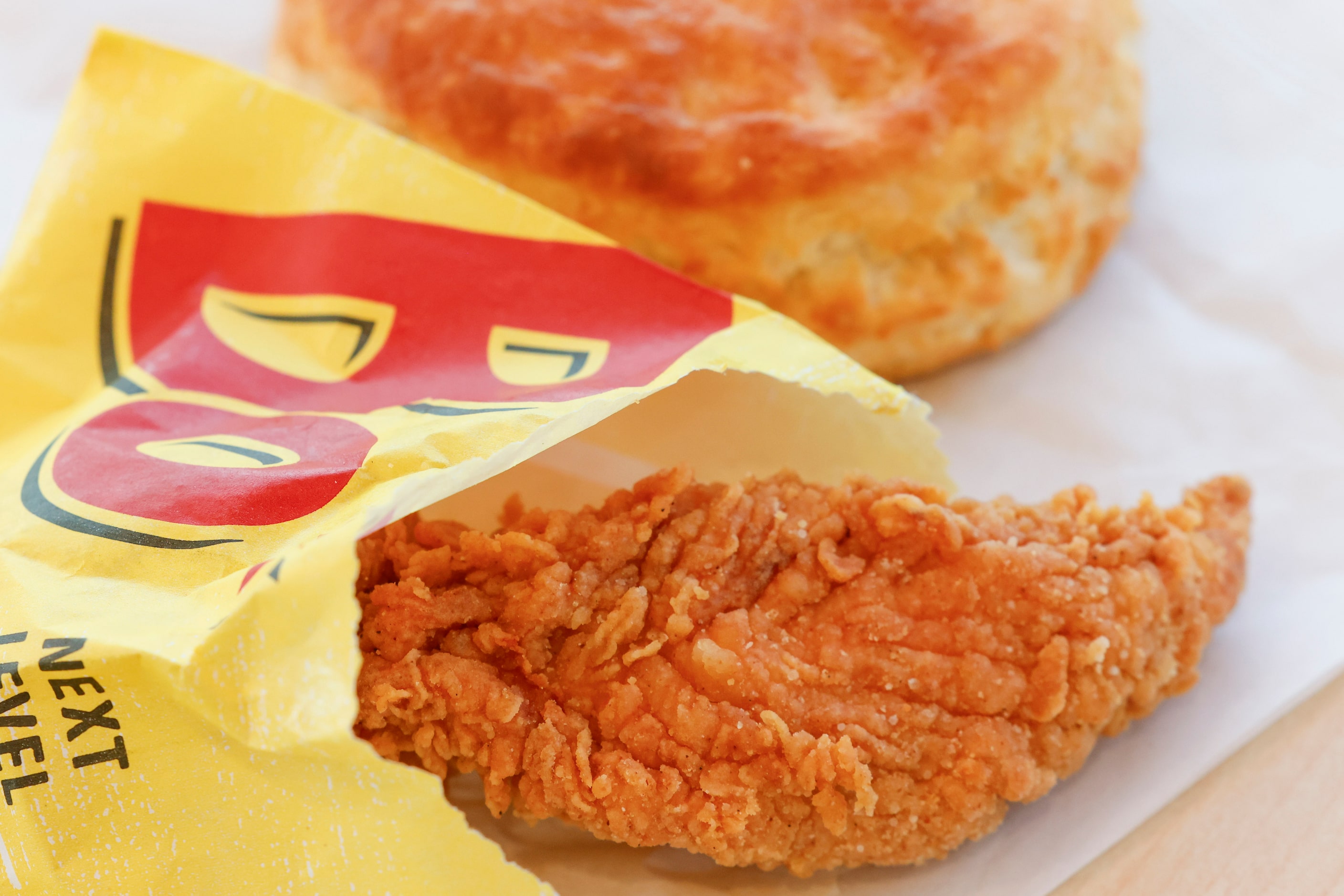 Biscuit and chicken tender during the opening day of Bojangles in Euless on Tuesday, June...