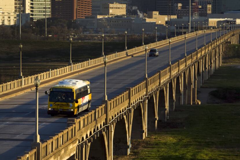 DART's proposed tourist shuttle would travel between downtown and Oak Cliff, though not on...
