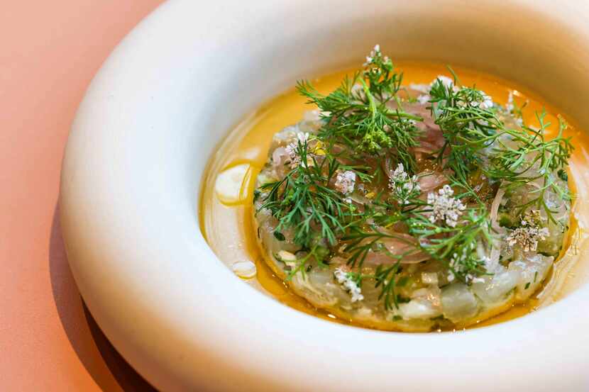 Cured fluke tartare is a delicate dish on executive chef Nilton 'Junior' Borges' menu at new...