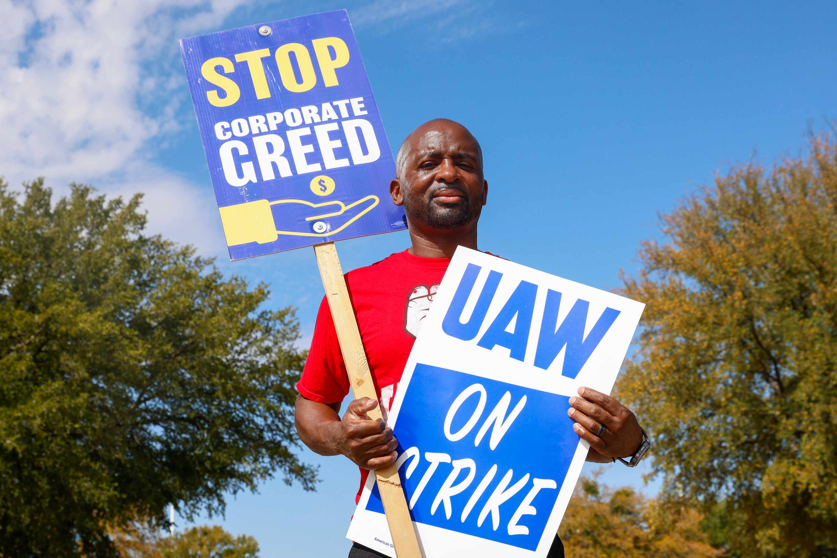 UAW local 816 president Cornelius Lincoln distribute pose for a portrait on Friday, Sept....