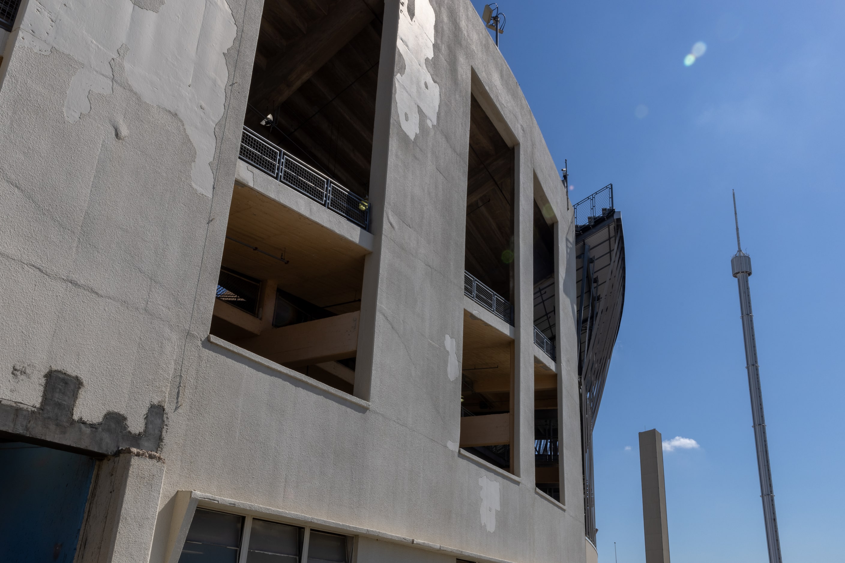 The outside of the Cotton Bowl, soon to be renovated with two new outdoor terraces with...