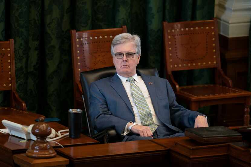 Lt. Gov. Dan Patrick, R-Houston, listens to debate May 5th on a bill that allows Texans to...