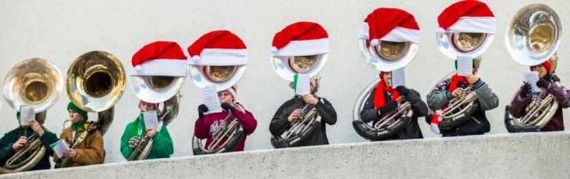 
Sousaphone players made their presence seen, heard and felt during the annual TubaChristmas...
