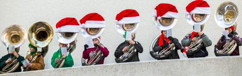 
Sousaphone players made their presence seen, heard and felt during the annual TubaChristmas...