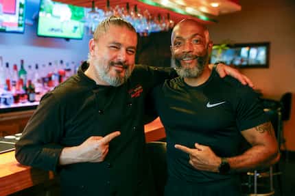Owner and chef José Luis Rodriguez is pictured with Steven Montgomery at Mixtitos Kitchen in...