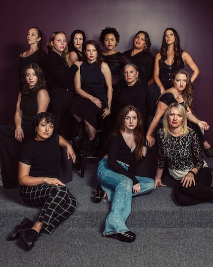 The all-woman cast of Shakespeare Dallas' production of "Hamlet."